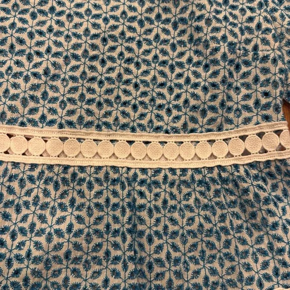 Lilly Pulitzer Zazie Top - Mr. Peacock Blue Zanzibar Eyelet - Picture 4 of 6